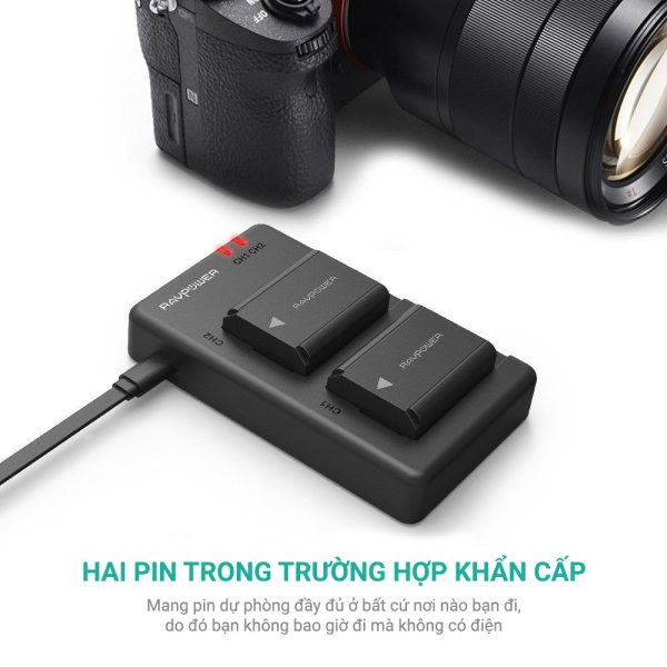 Bộ pin sạc Ravpower NP-FW50