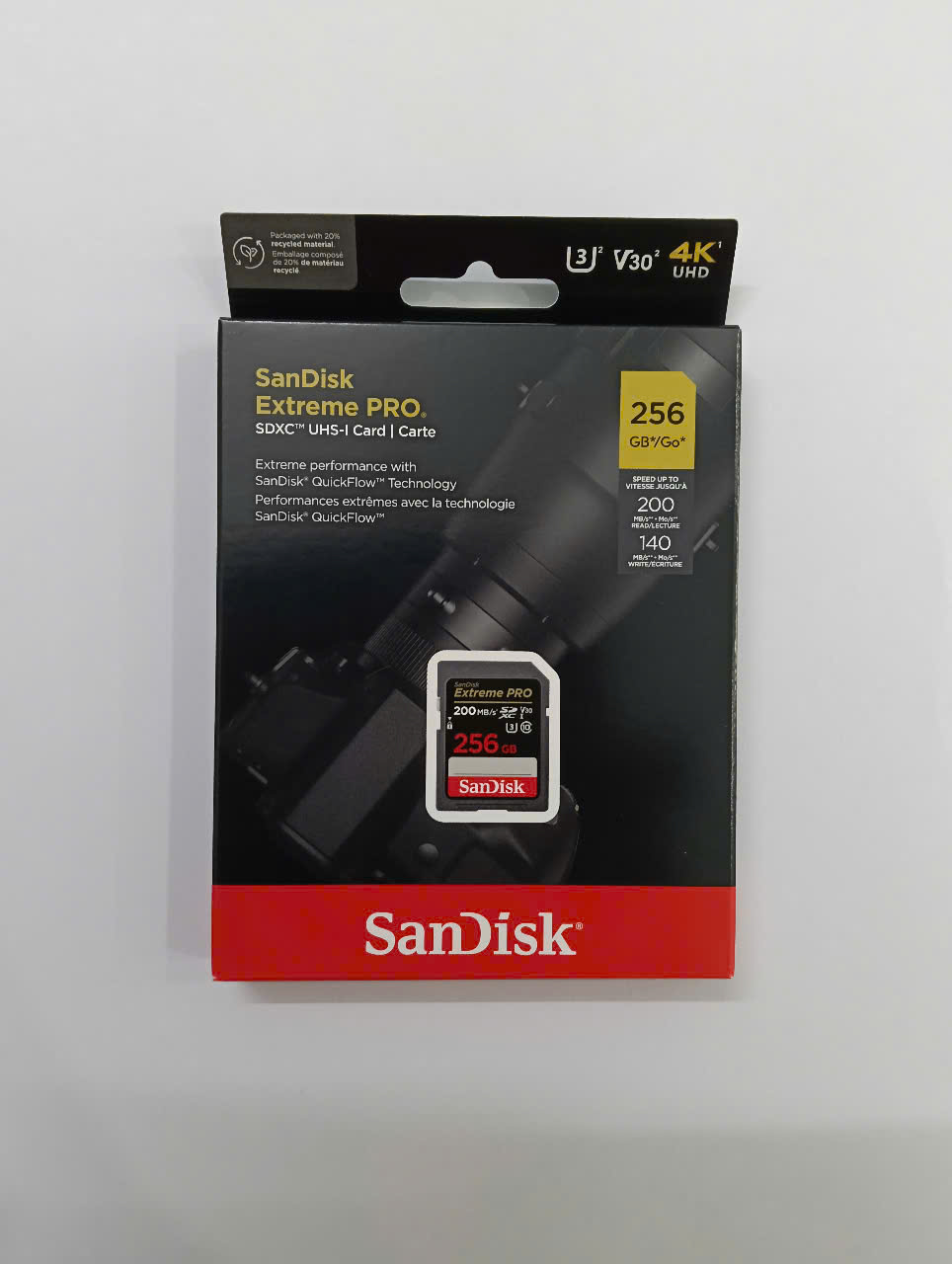 Thẻ nhớ SDXC Sandisk Extreme Pro 256GB 200MB/140MB/s - Ảnh 2