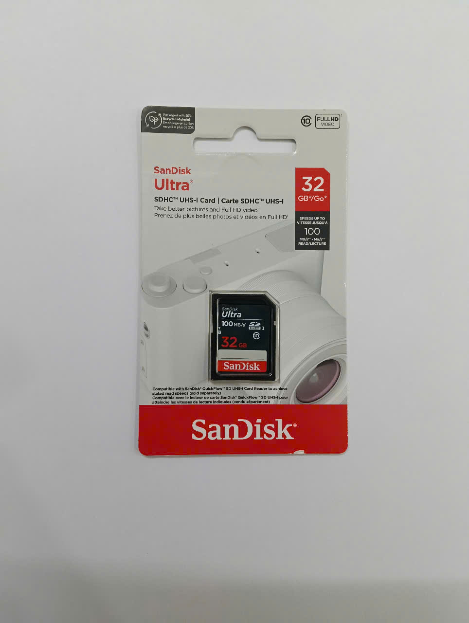 Thẻ nhớ SDHC SanDisk 32Gb Class 10 100MB/s - Ảnh 2